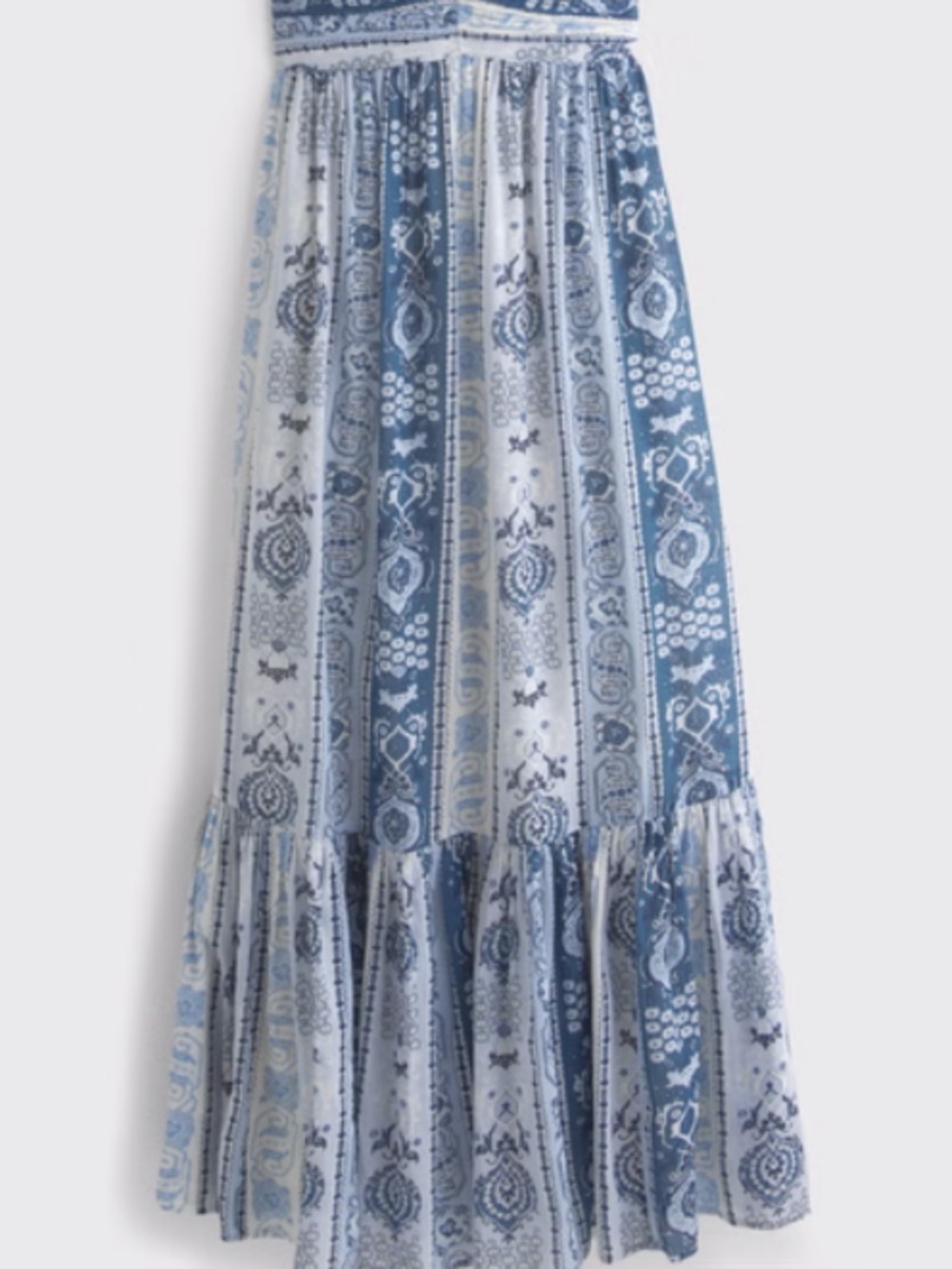 AF Abercrombie & Fitch Women's Bra-Free Tie-Back Maxi Dress, size L Tall, NWOT - Picture 3 of 6